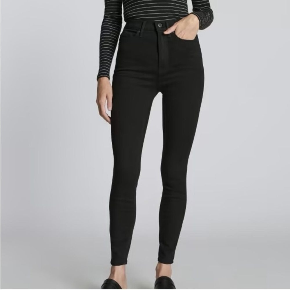 NWT‎ Everlane The Way High Skinny Jean Black Size 28 Sustainable